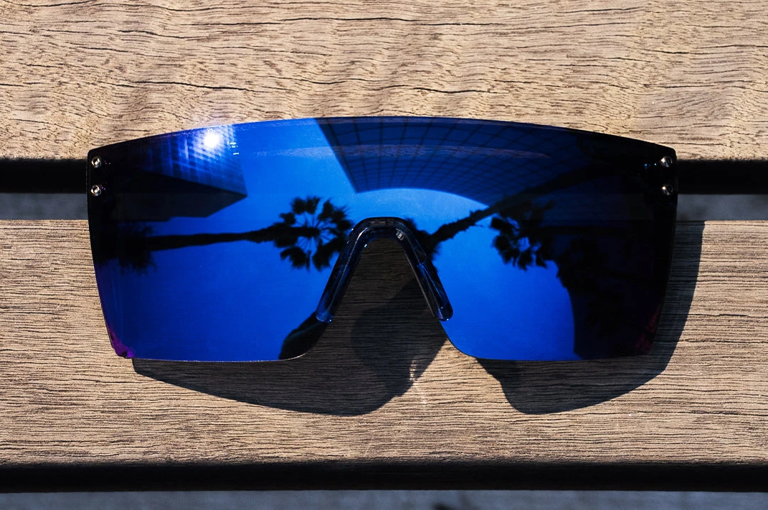 Lazer Face Sunglasses: Neon Blue Z87 - Image 4