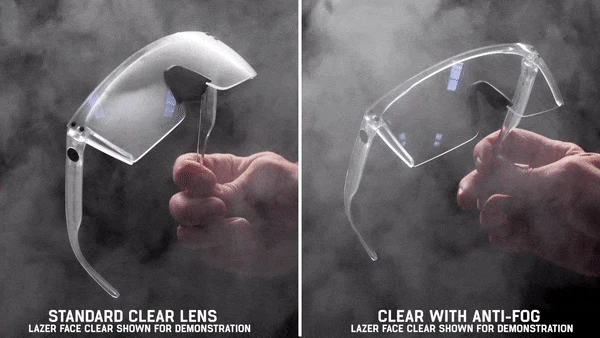 Lazer Face Glasses: Vapor Clear Frame Clear Anti Fog Lens Z87 - Image 3